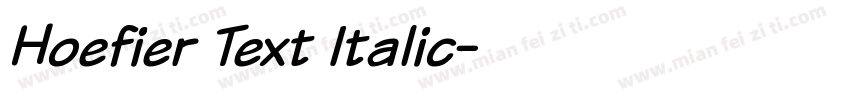 Hoefier Text Italic字体转换
